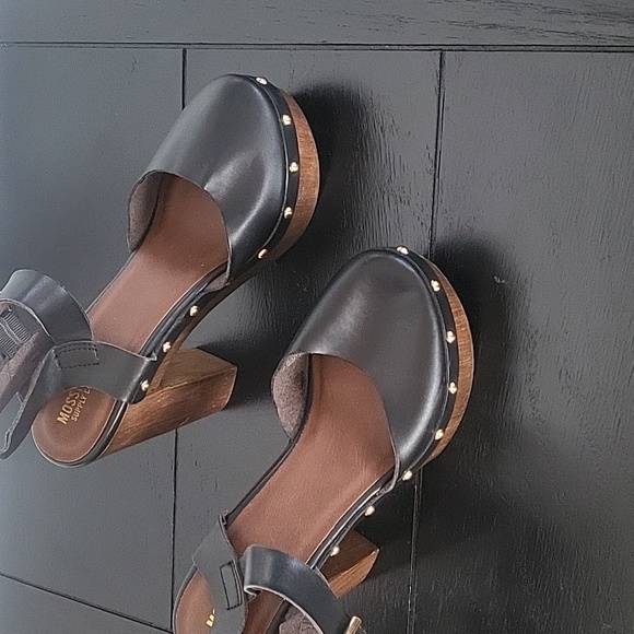 Mossimo Supply Co Chunky Black Wooden Heels size 6.5 - Picture 3 of 11